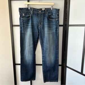[38] AG Adriano Goldschmid Men’s Cotton Matchbox Slim Straight Denim Blue Jean